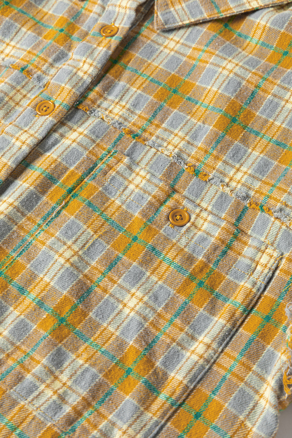 Patch à plaid à plaid à gingembre Shacket