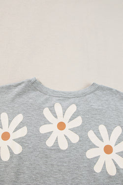 Marguerite Fleur Fleur Camiseta gris impresa