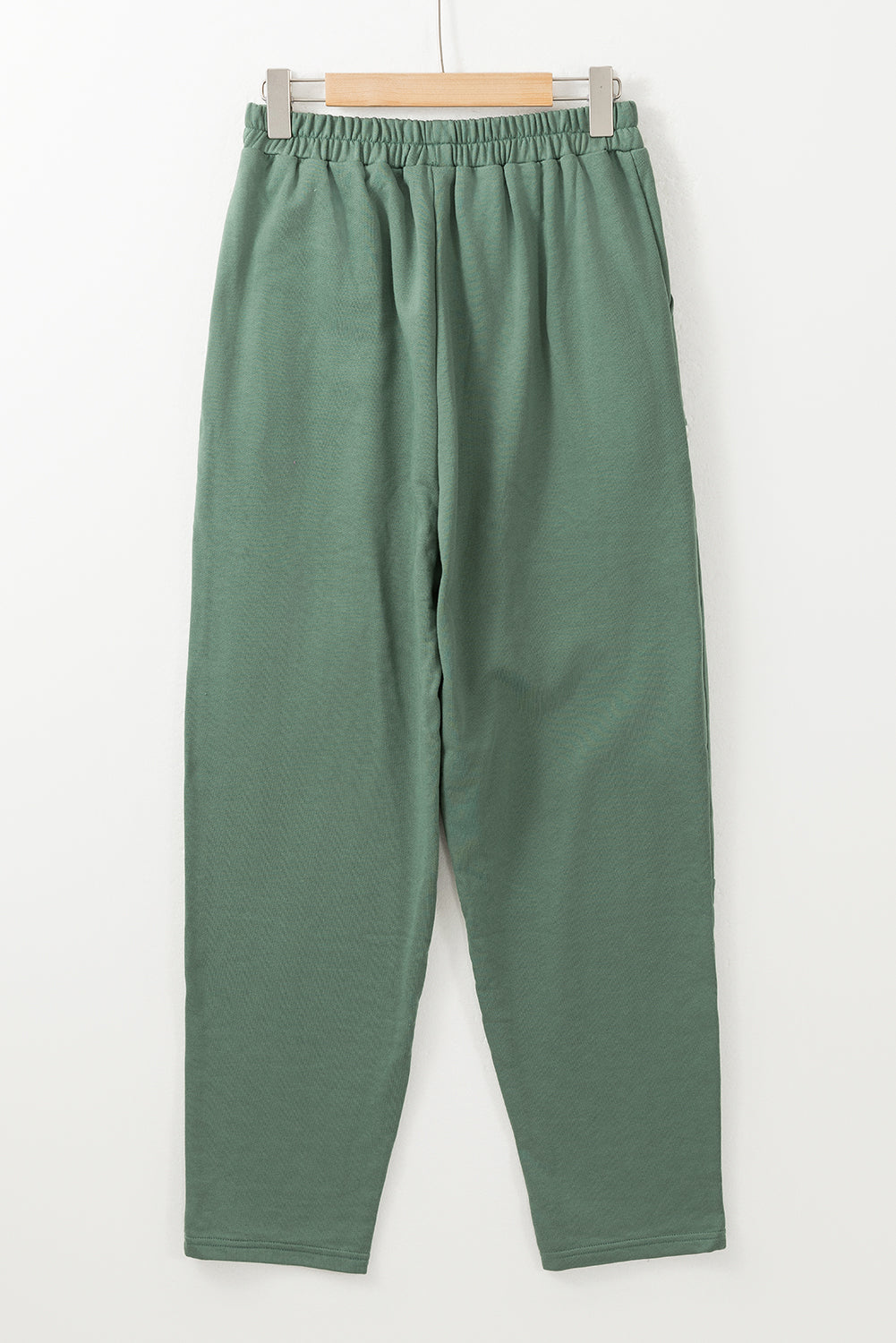 Mist Green Elastic Waist Cargo Pants