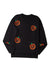 Pull Noir à Motif de Citrouille à Paillettes d'Halloween de Grande Taille