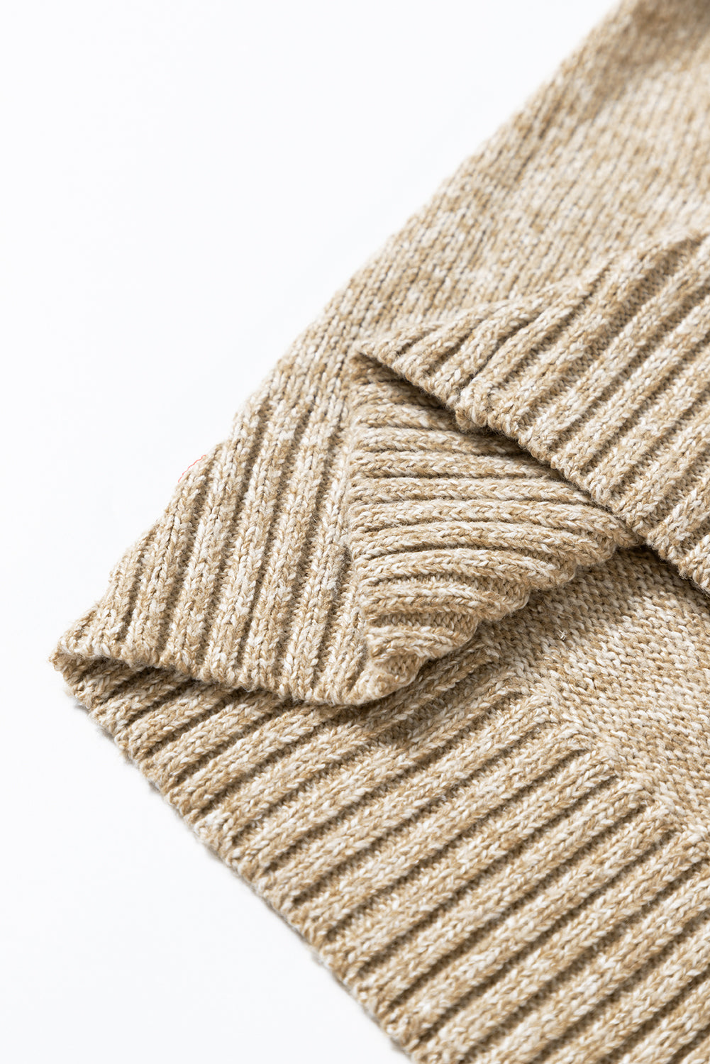 Khaki Star Patten Drop Should Plus Size Sweater