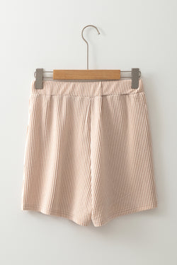 Short Skort Texturé en Tissu Cordé *