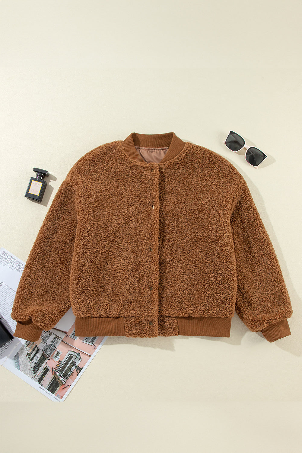 Blouson aviateur côtelé à col de baseball Redwood Burl Sherpa-A WOMAN WE LOVE