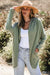 Cardigan ouvert sur le devant en tricot gaufré Laurel Green