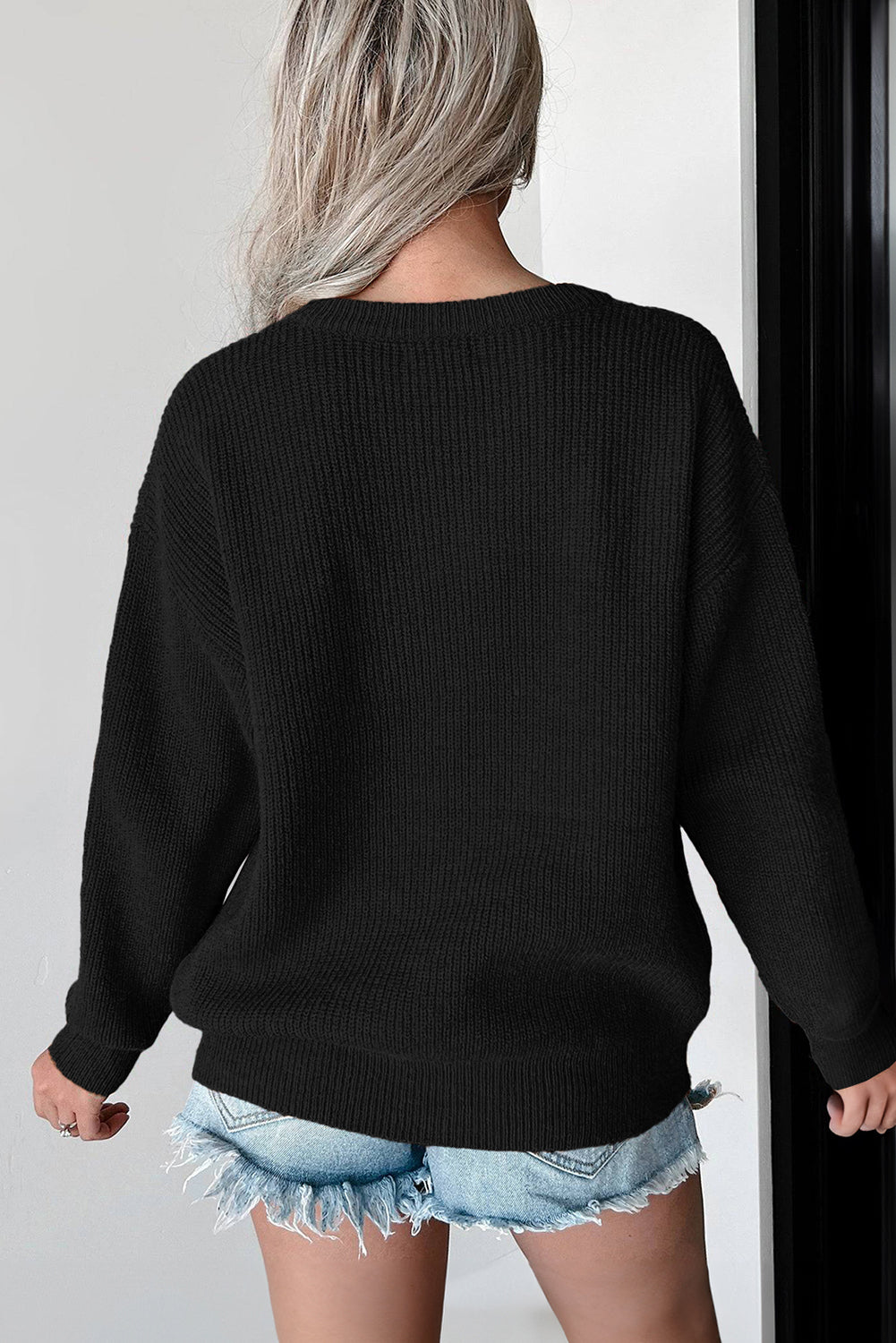 Hello Pumpkin Black Graphic Sweater