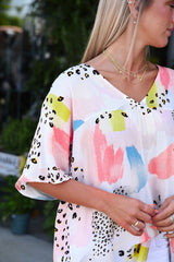 Ample with a printed print of animal watercolor