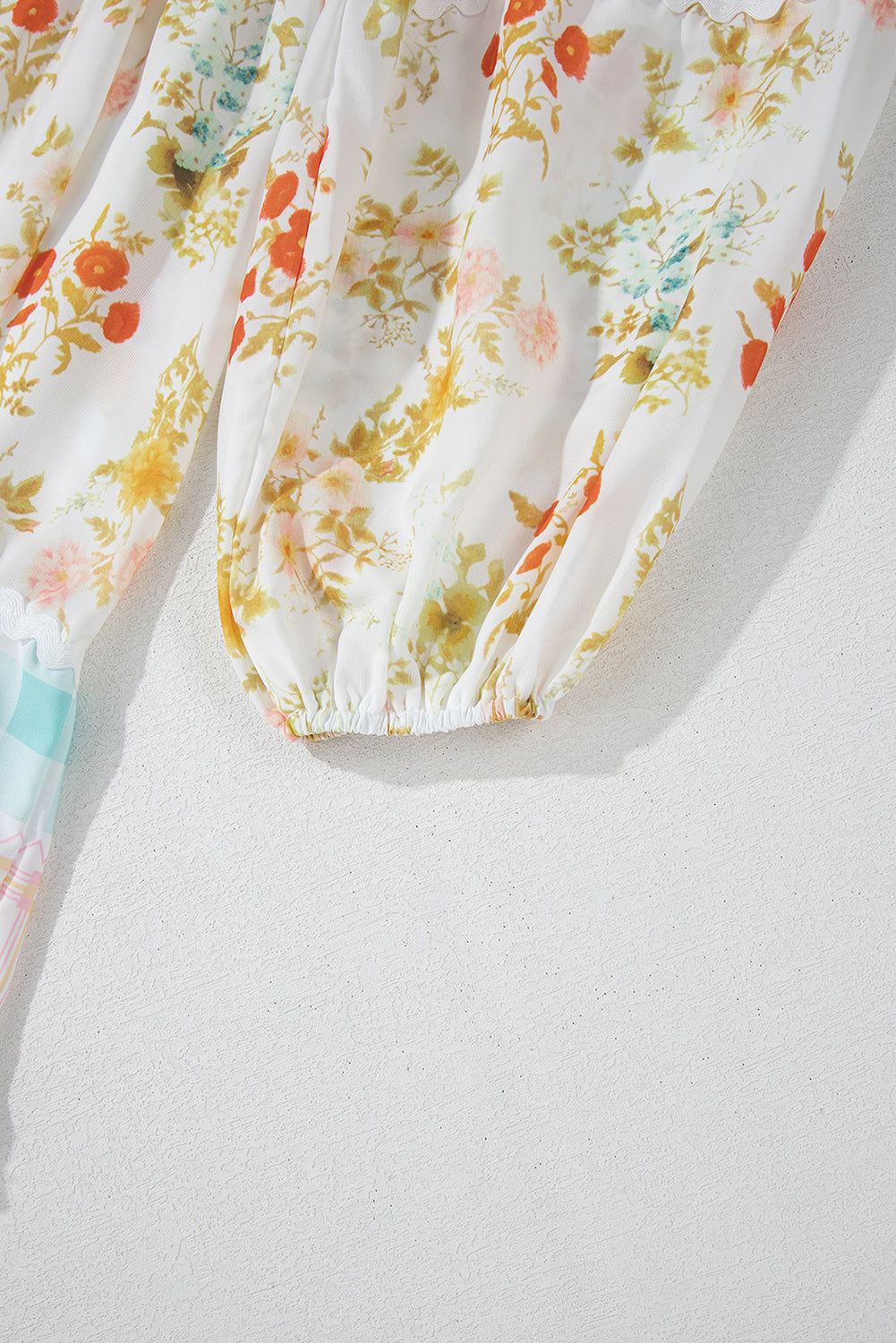 Robe rose à manches bulles et imprimé floral *