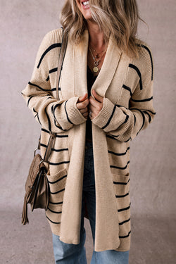 Cardigan open to black stripes *