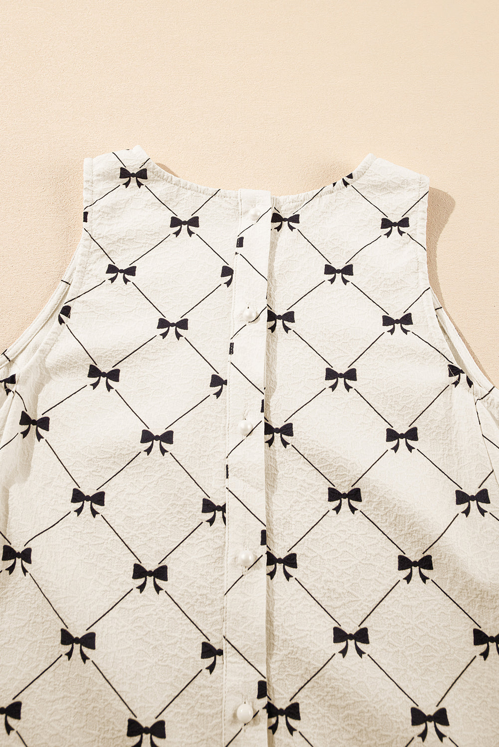 White mini-checkered Robe *