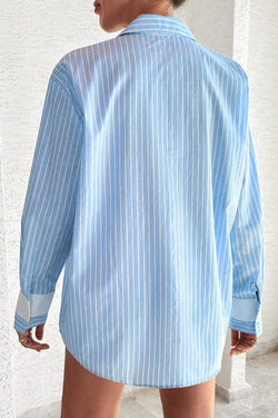 Sky blue striped shirt *