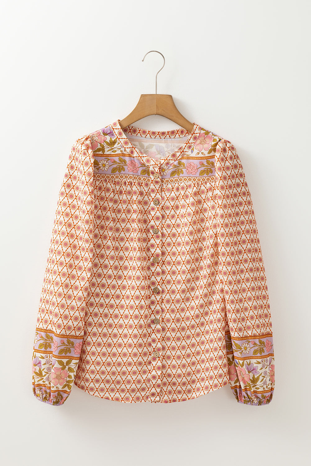 Chemise à manches bouffantes à imprimé floral *-A WOMAN WE LOVE