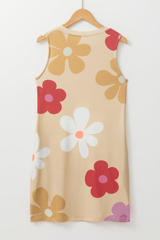 Robe débardeur à imprimé fleurs *