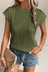 High -sleeved Mangle wavy texture