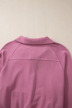 Sweatshirt with uphill collar with kangaroo pocket and quarter-Valérian zipper