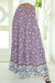 Long -sized long -waisted skirt with purple floral print