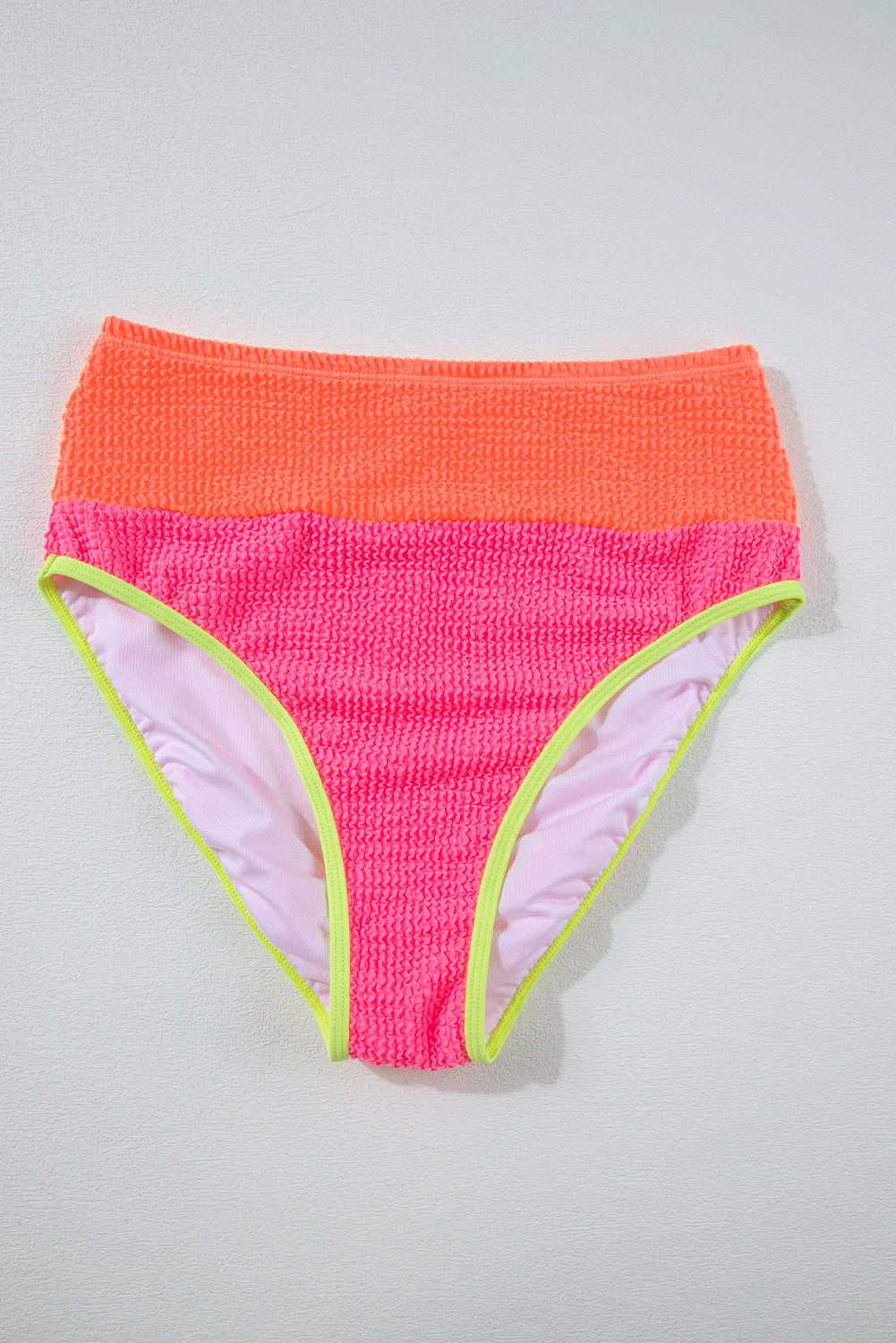 Bloque de color Bonbon Set de bikini sexy de cintura alta