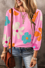 Sleeve top bracelet and pink floral print *