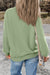 Solid Smoke Green Crew Neck Drop Shoulder Sweatshirt