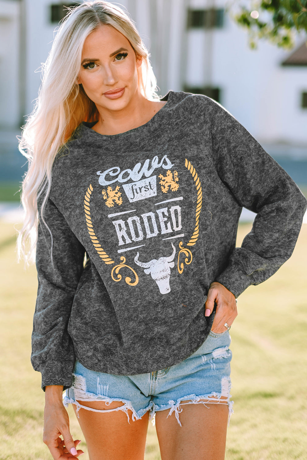 Grey Coors Banquet Rodeo Graphic Mineral Washert Sone