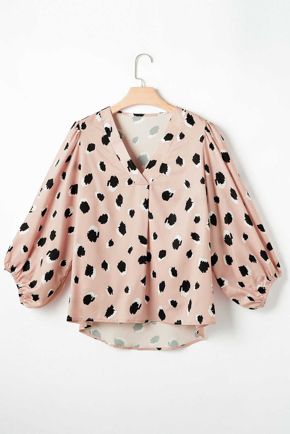 Blusa de manga de pulsera de leopardo vla de leopardo Vhaki