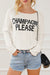 Snow White Champagne Please graphic sweater