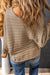 Pull dolman en tricot côtelé marron à coutures apparentes