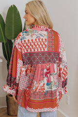 Chemise à manches bulles en patchwork *-A WOMAN WE LOVE