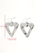 Boucles d'oreilles blanches en forme de cœur creux Valentine