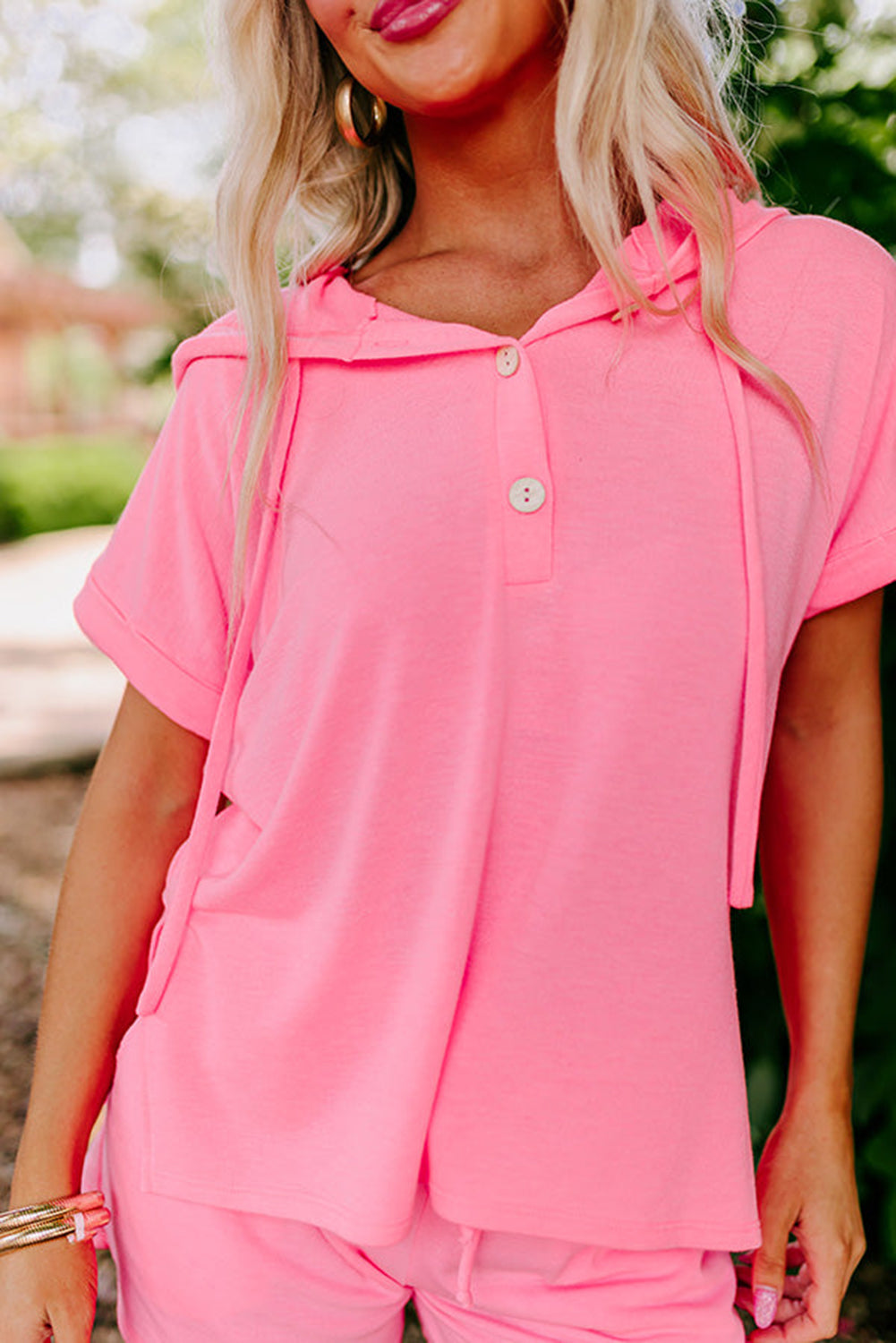 Ensemble haut et short Henley à capuche *-A WOMAN WE LOVE