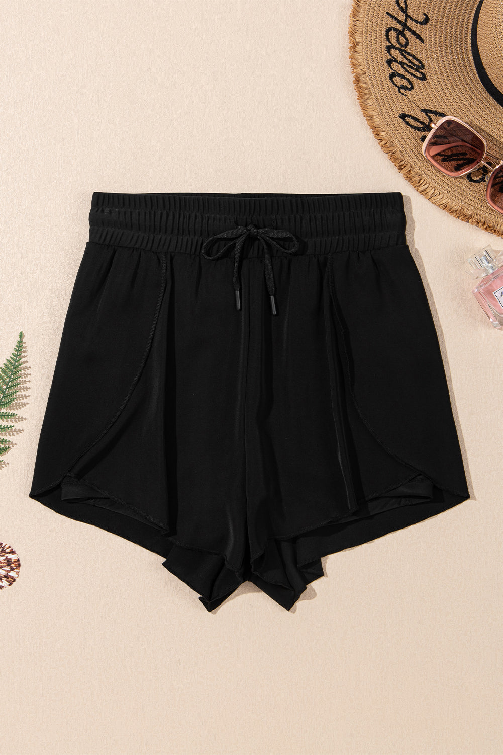 Short de bikini noir taille haute *