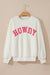 Beige Sherpa HOWDY Sweatshirt with Patches