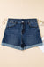 Short en jean taille haute grande taille *