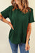 Camiseta verde decretada con cuello redondo