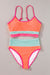 Sexy Bikini Set Alta cintura de color naranja Grapefruit