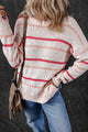 Pink and Confetti Striped Knit Sweater