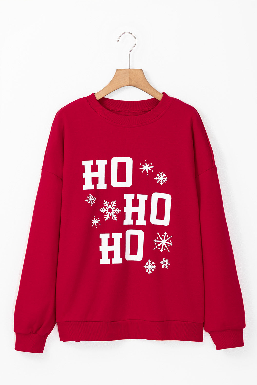 Sweat-shirt de Noël rouge ardent Ho Ho Ho Graphic grande taille