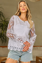 Blouse beige à manches-A WOMAN WE LOVE
