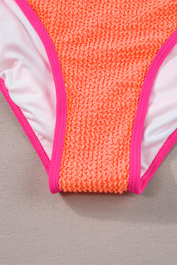 Sexy Bikini Set Alta cintura de color naranja Grapefruit