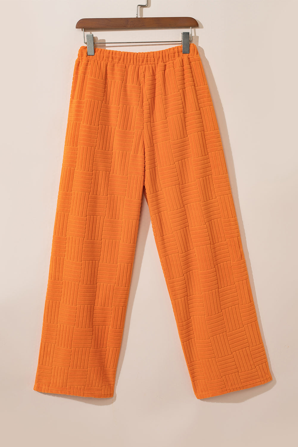 Ensemble débardeur texturé orange et pantalon large