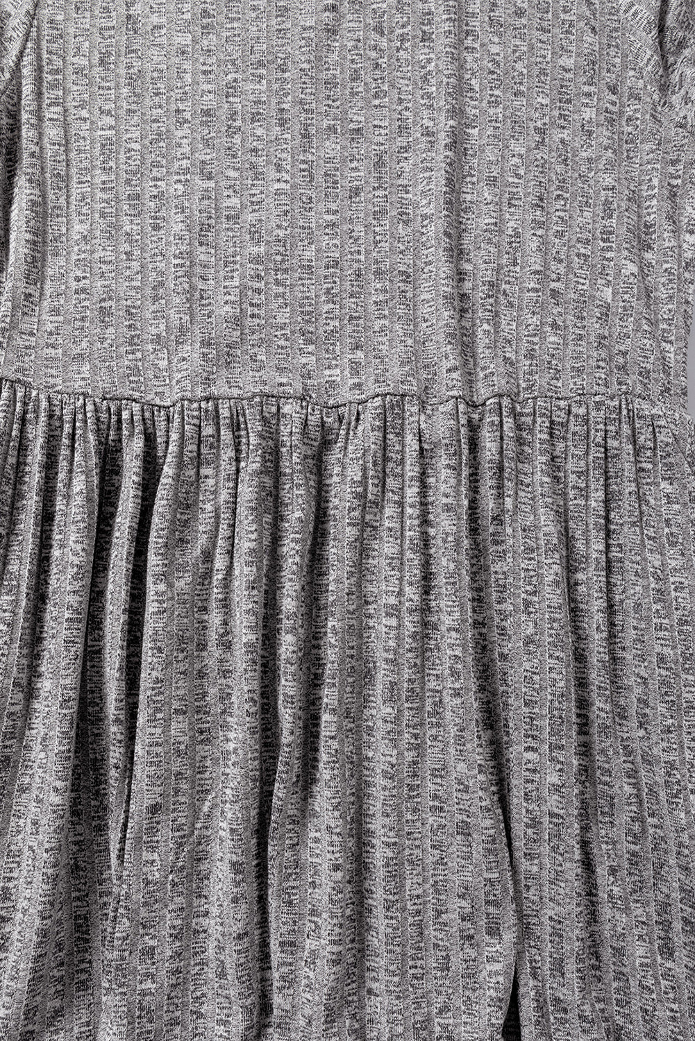 Vestido midi de línea A-Line con textura con textura gris