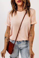 Pink united round neck t-shirt