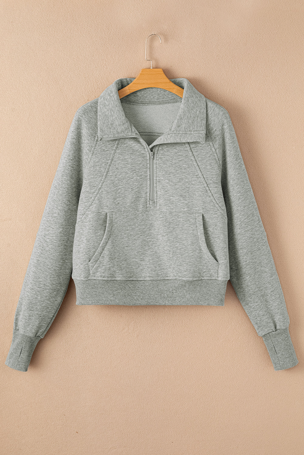 Stipper grigio con zip up felta con manica a buccia