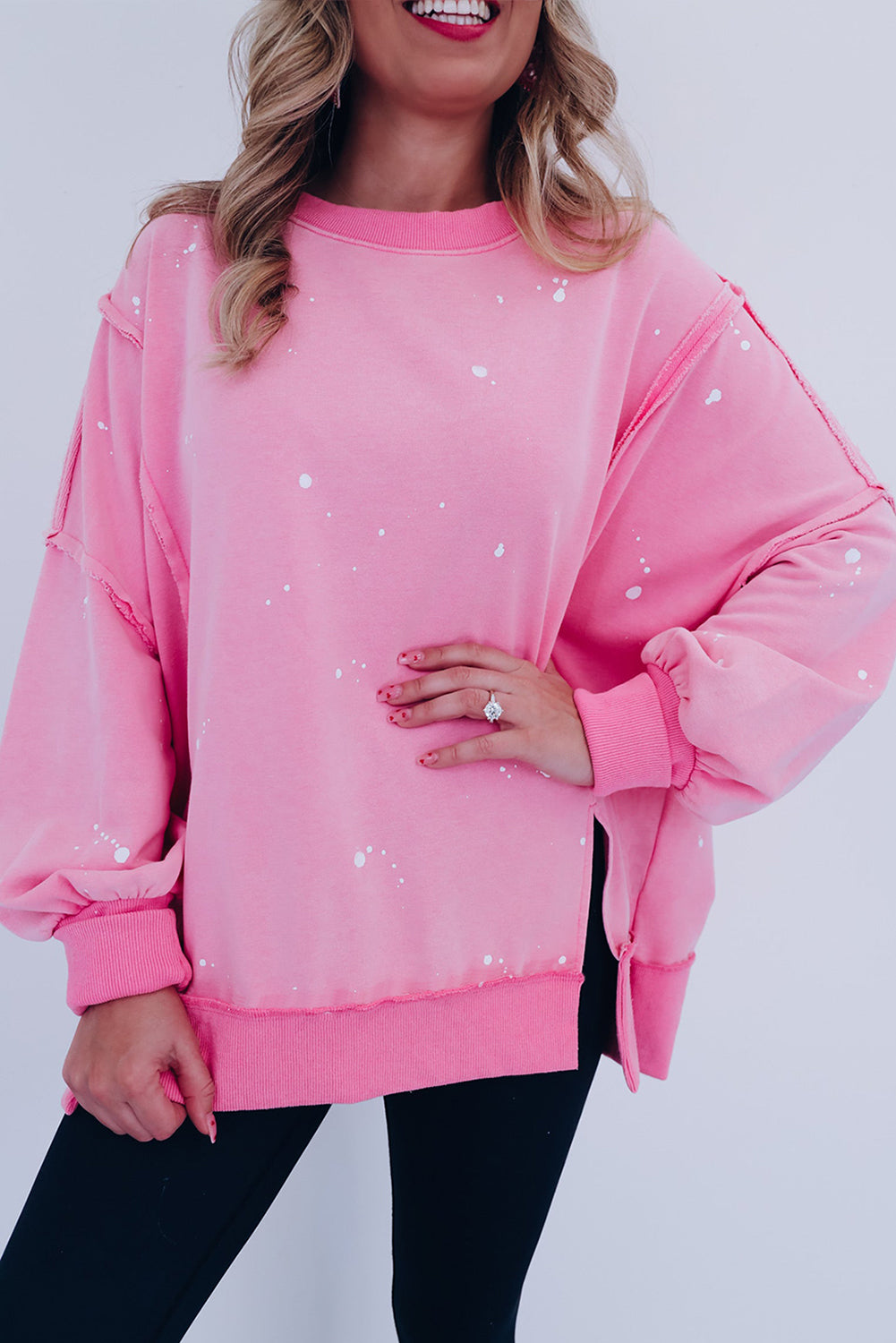 Bonbon Splash Sweats Exposed Seam Sweatshirt