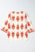 Orange blouse with geometric print*