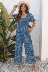 Combinaison bleue vintage bohème florale *-A WOMAN WE LOVE