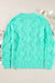 Green Pull Mint in openwork knit in V * collar