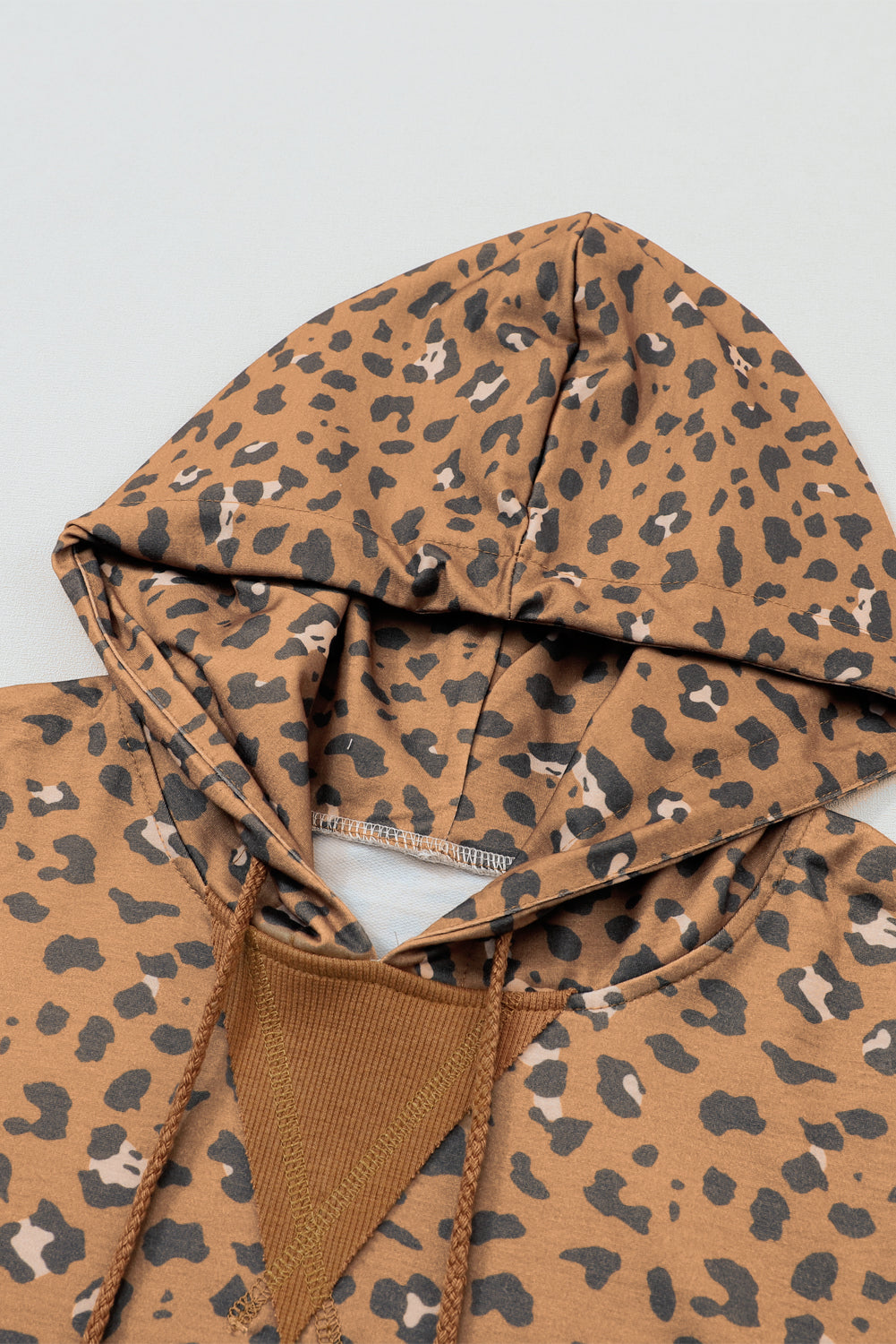 Leopard Long Sleeve Drawess COPPED Hoodie