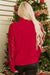 Rolled -collar sweater and Red Merry Graphic Red Merry Sequins