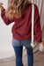 Burgundy Terry Drop Shoulder Sweatshirt with Solid Fleece Lining