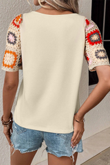 High -hook -in -handed -sleeved top *